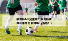 欧洲杯bely(重磅！欧洲杯决赛名单中比利时Bely落选！)