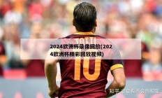 2024欧洲杯录像回放(2024欧洲杯精彩回放视频)