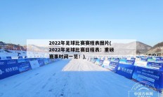 2022年足球比赛赛程表图片(2022年足球比赛日程表：重磅赛事时间一览！)