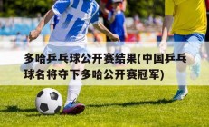 多哈乒乓球公开赛结果(中国乒乓球名将夺下多哈公开赛冠军)