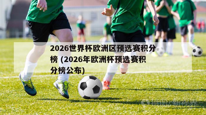 2026世界杯欧洲区预选赛积分榜 (2026年欧洲杯预选赛积分榜公布)