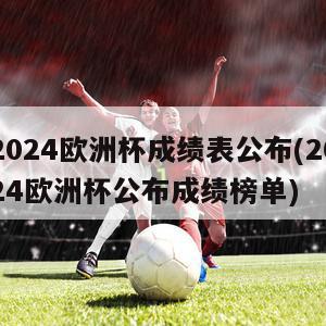 2024欧洲杯成绩表公布(2024欧洲杯公布成绩榜单)